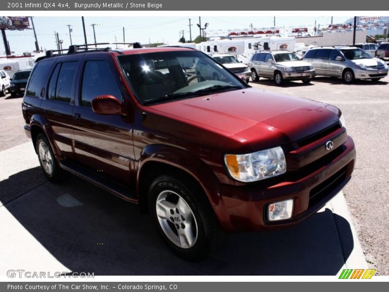 Burgundy Metallic / Stone Beige 2001 Infiniti QX4 4x4