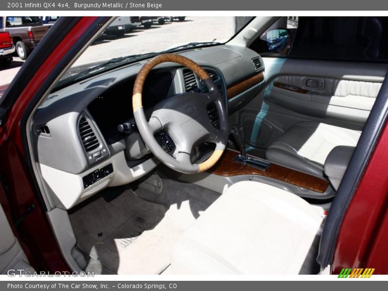 Burgundy Metallic / Stone Beige 2001 Infiniti QX4 4x4
