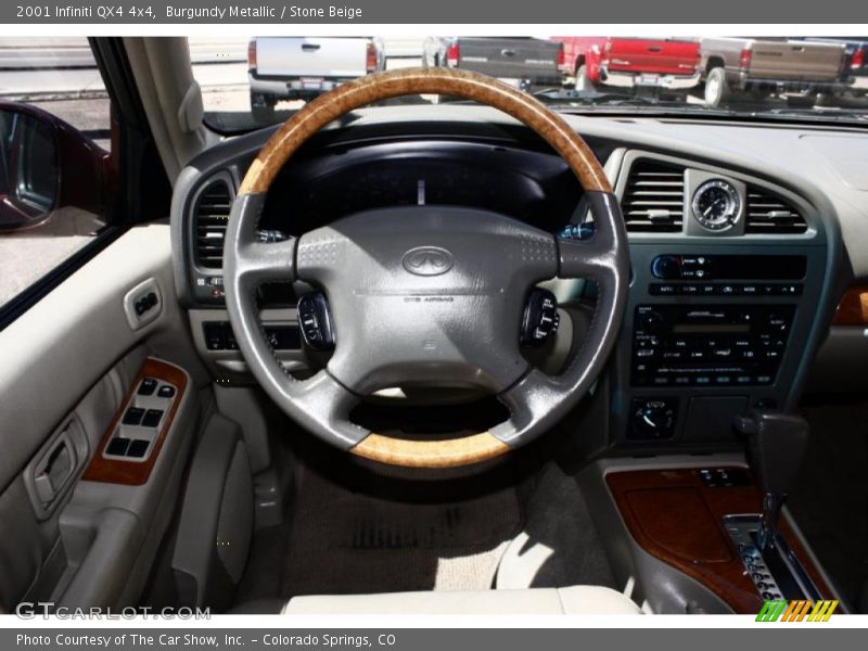 Burgundy Metallic / Stone Beige 2001 Infiniti QX4 4x4