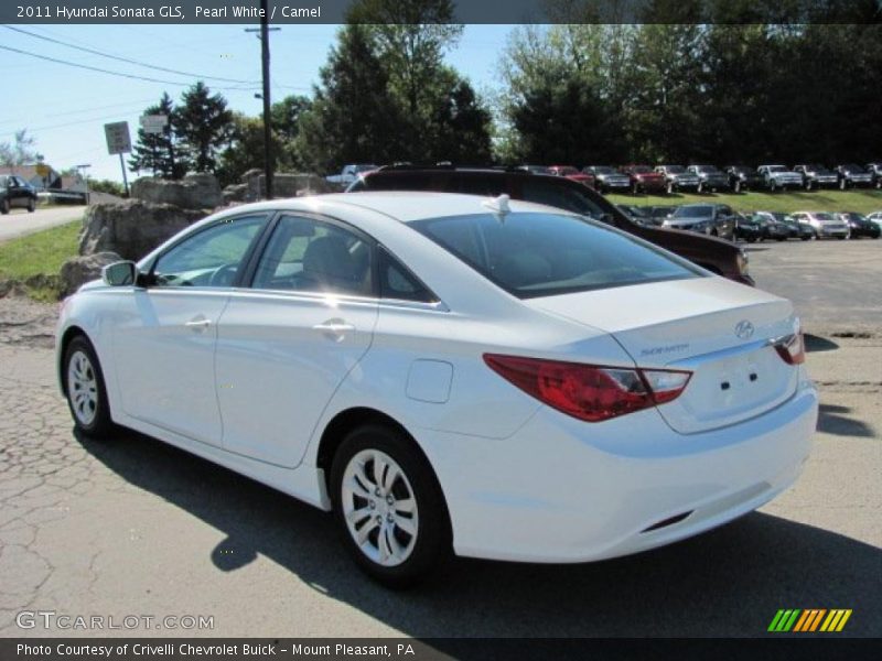 Pearl White / Camel 2011 Hyundai Sonata GLS