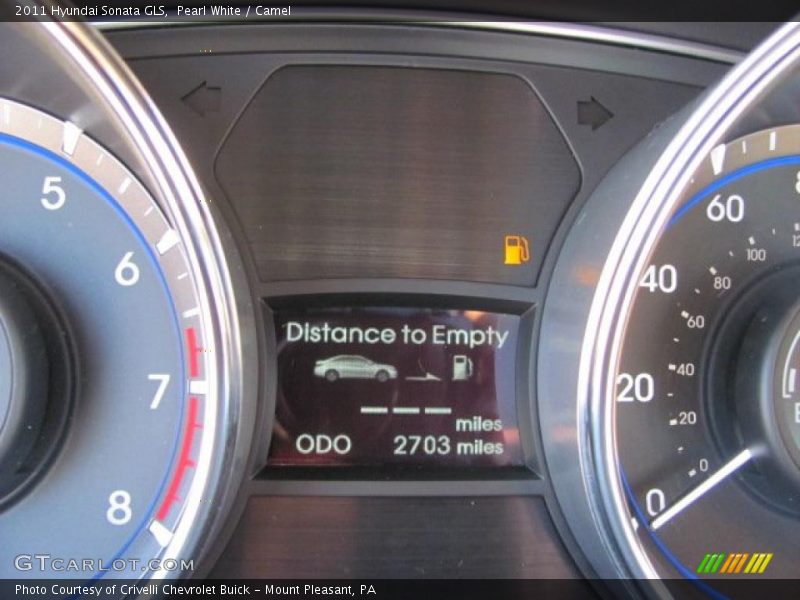 Pearl White / Camel 2011 Hyundai Sonata GLS