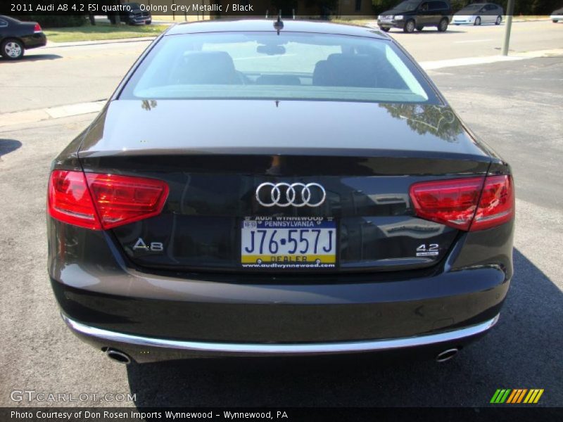 Oolong Grey Metallic / Black 2011 Audi A8 4.2 FSI quattro