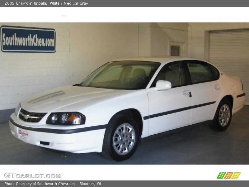 White / Medium Gray 2005 Chevrolet Impala