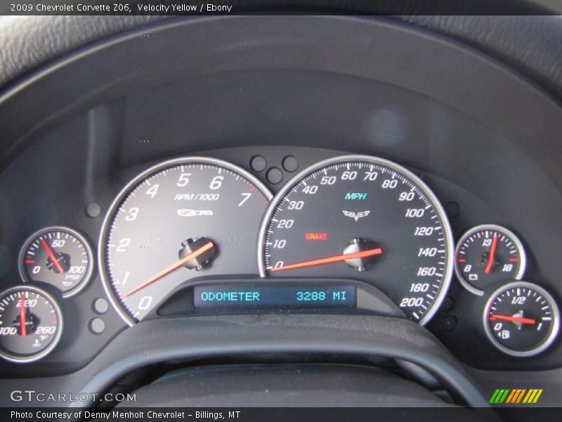 Velocity Yellow / Ebony 2009 Chevrolet Corvette Z06