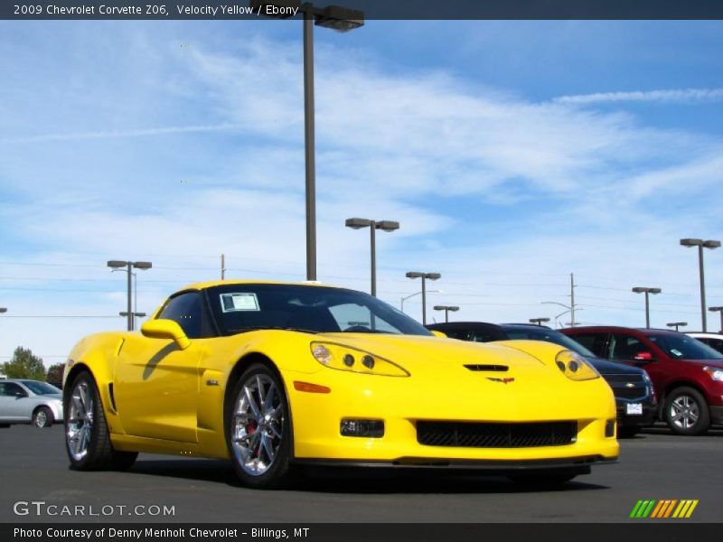 Velocity Yellow / Ebony 2009 Chevrolet Corvette Z06