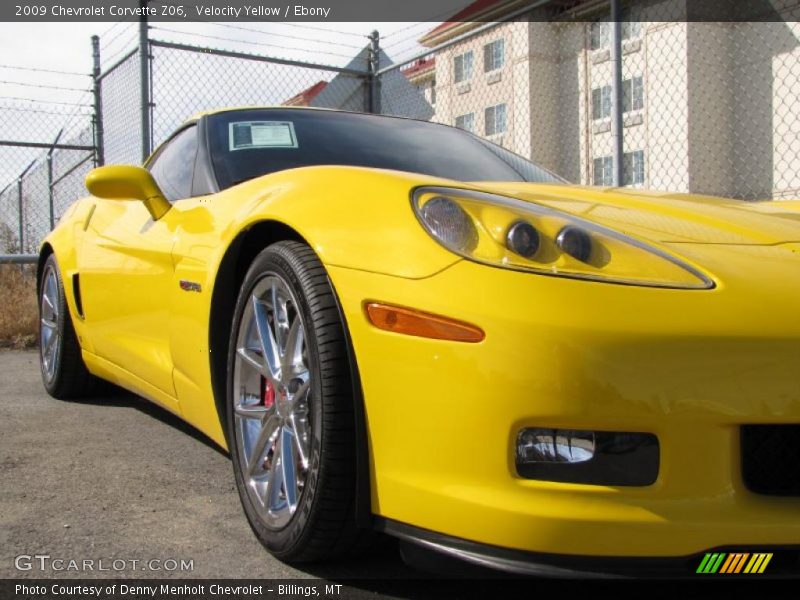 Velocity Yellow / Ebony 2009 Chevrolet Corvette Z06