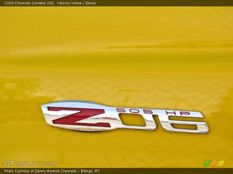Velocity Yellow / Ebony 2009 Chevrolet Corvette Z06