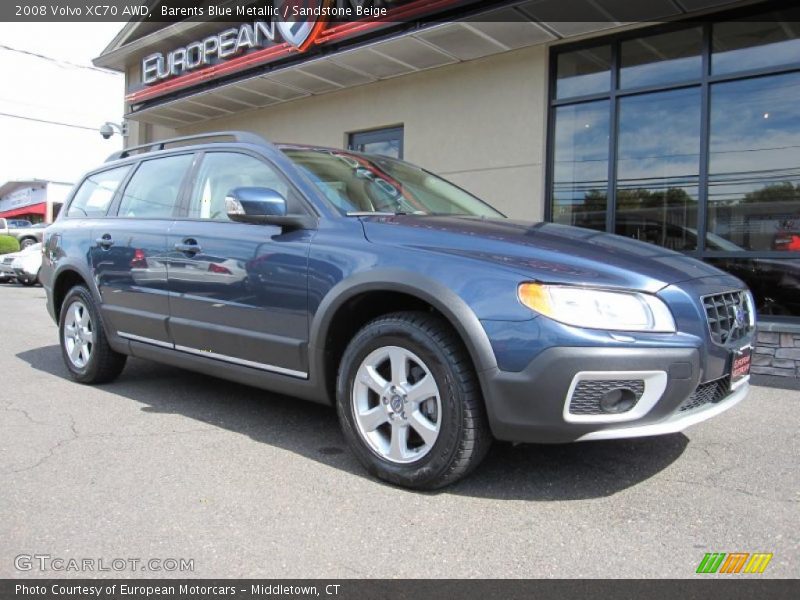 Barents Blue Metallic / Sandstone Beige 2008 Volvo XC70 AWD