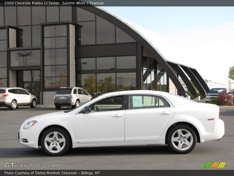 Summit White / Titanium 2009 Chevrolet Malibu LS Sedan