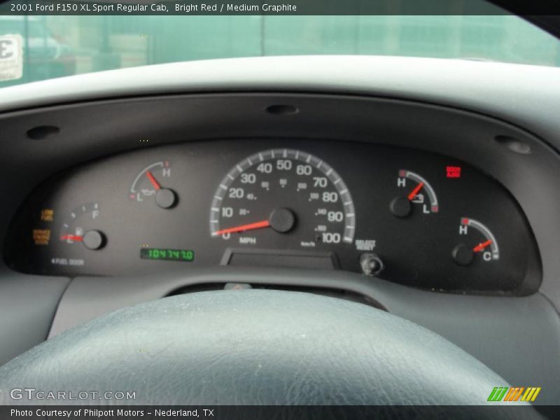 Bright Red / Medium Graphite 2001 Ford F150 XL Sport Regular Cab