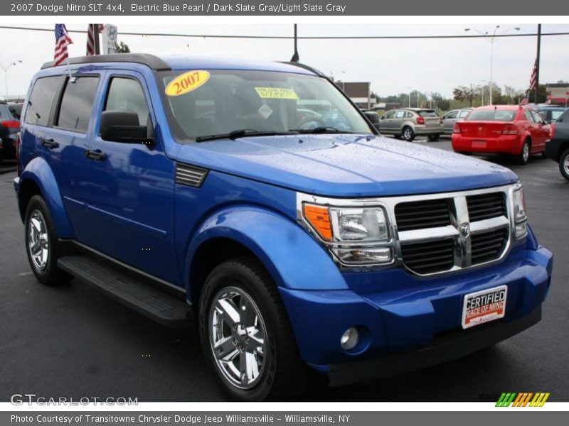 Electric Blue Pearl / Dark Slate Gray/Light Slate Gray 2007 Dodge Nitro SLT 4x4