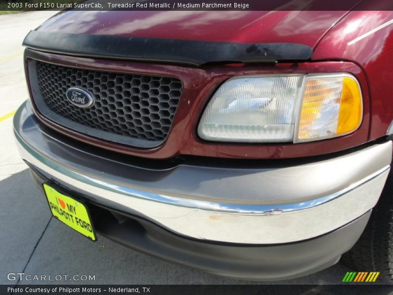 Toreador Red Metallic / Medium Parchment Beige 2003 Ford F150 Lariat SuperCab