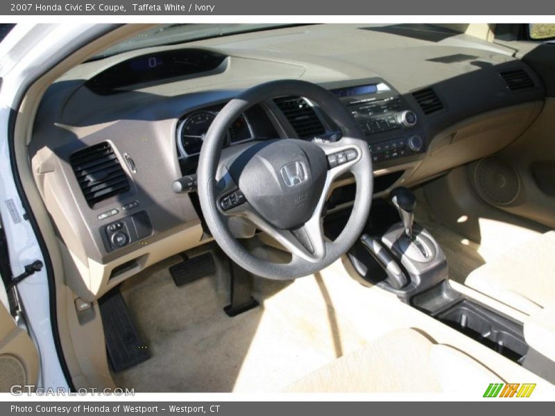 Taffeta White / Ivory 2007 Honda Civic EX Coupe