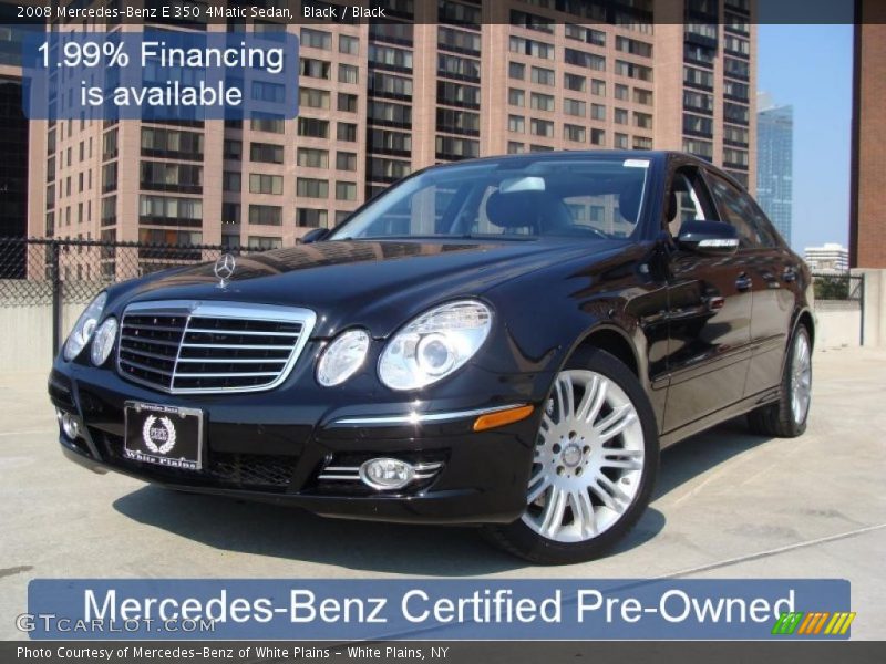 Black / Black 2008 Mercedes-Benz E 350 4Matic Sedan