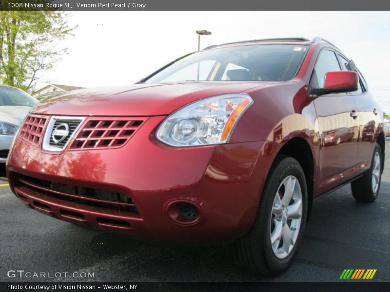 Venom Red Pearl / Gray 2008 Nissan Rogue SL