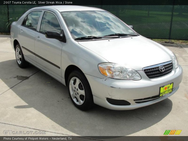 Silver Streak Mica / Stone 2007 Toyota Corolla LE