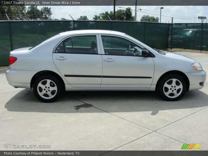 Silver Streak Mica / Stone 2007 Toyota Corolla LE