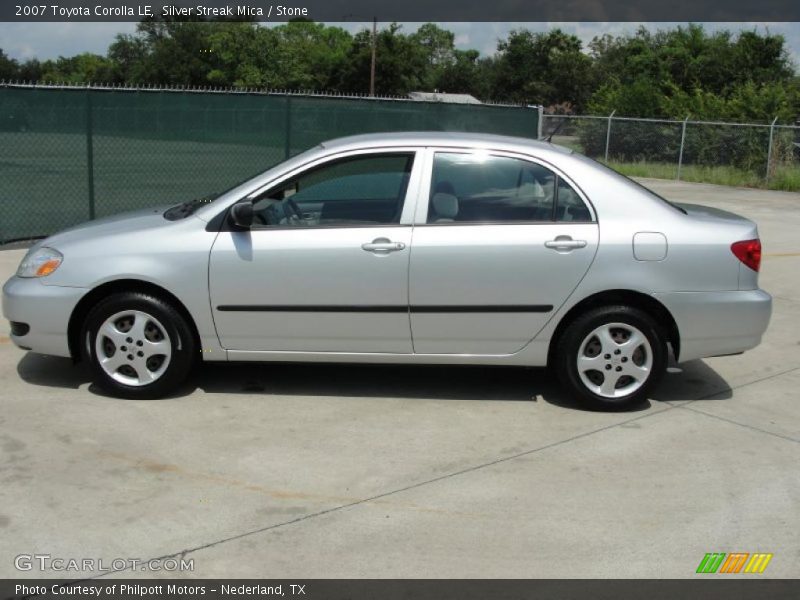 Silver Streak Mica / Stone 2007 Toyota Corolla LE