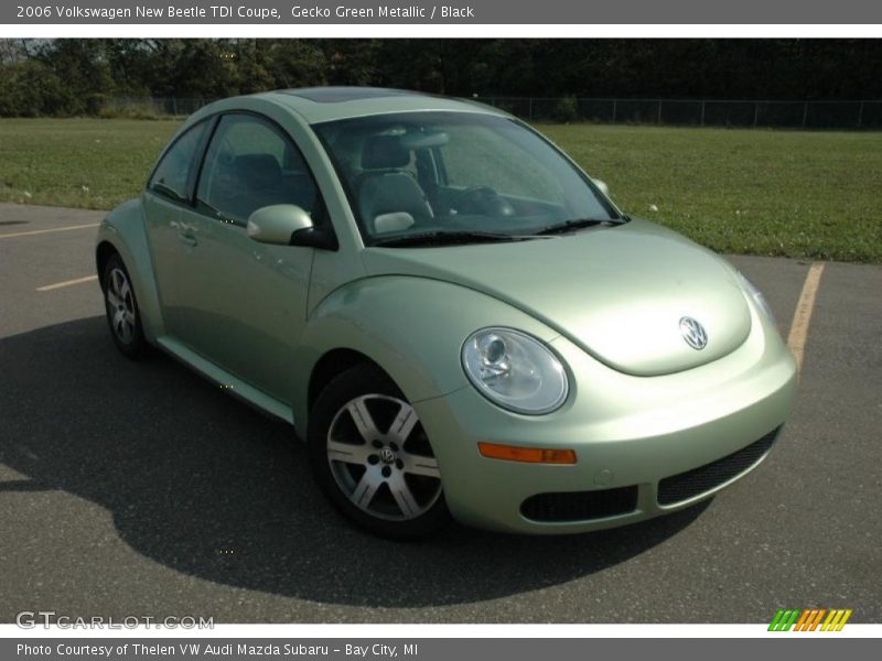 Gecko Green Metallic / Black 2006 Volkswagen New Beetle TDI Coupe
