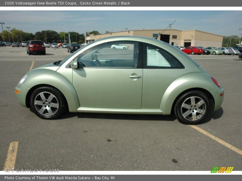 Gecko Green Metallic / Black 2006 Volkswagen New Beetle TDI Coupe
