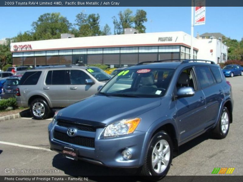 Pacific Blue Metallic / Ash Gray 2009 Toyota RAV4 Limited 4WD