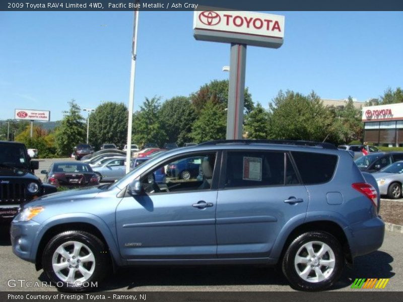 Pacific Blue Metallic / Ash Gray 2009 Toyota RAV4 Limited 4WD