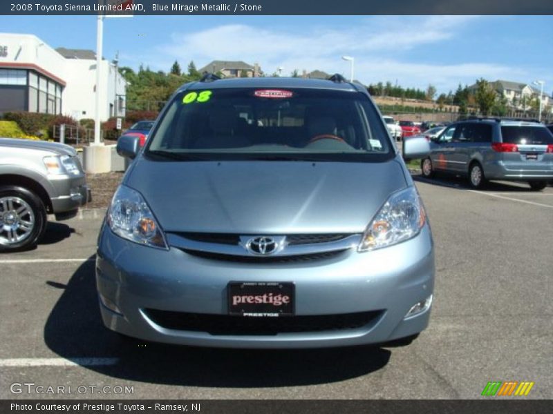 Blue Mirage Metallic / Stone 2008 Toyota Sienna Limited AWD