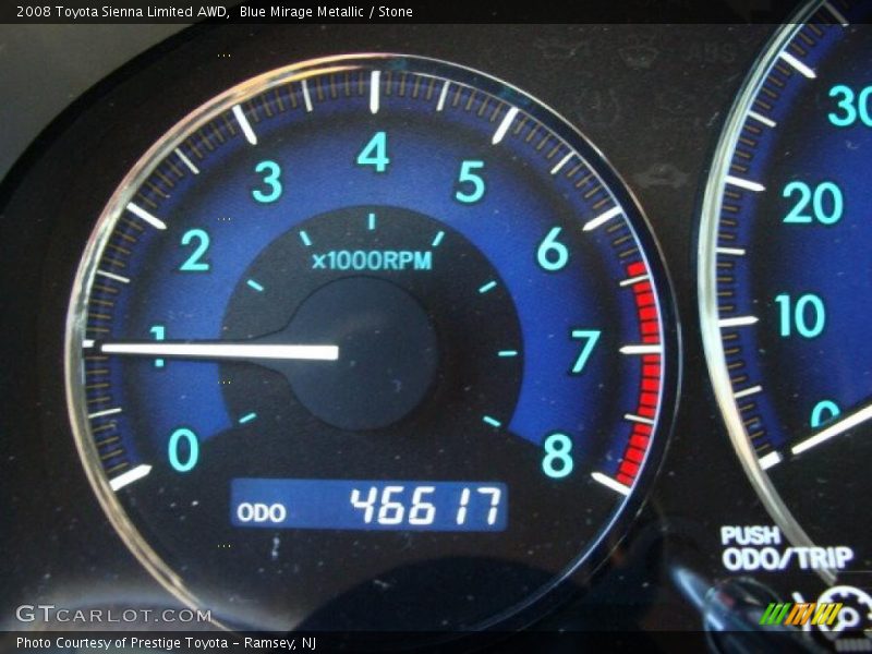 Blue Mirage Metallic / Stone 2008 Toyota Sienna Limited AWD