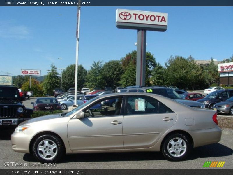 Desert Sand Mica / Taupe 2002 Toyota Camry LE