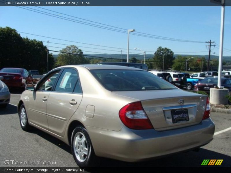 Desert Sand Mica / Taupe 2002 Toyota Camry LE