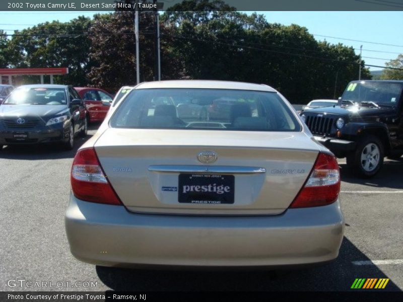 Desert Sand Mica / Taupe 2002 Toyota Camry LE