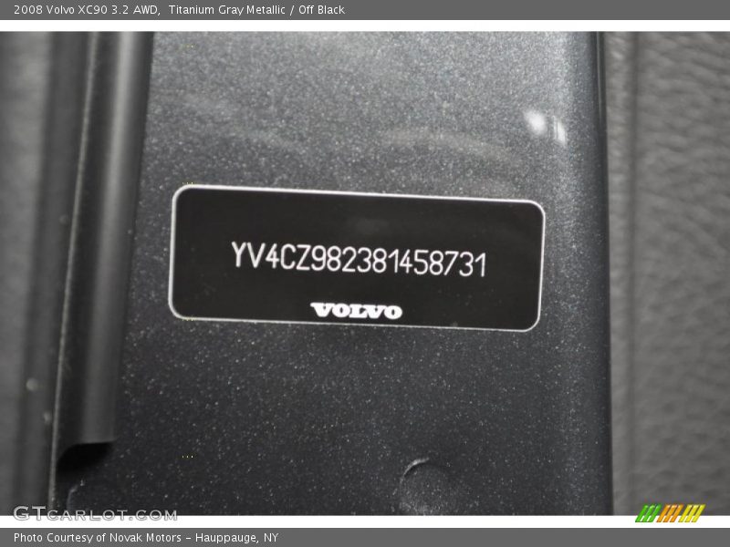 Titanium Gray Metallic / Off Black 2008 Volvo XC90 3.2 AWD