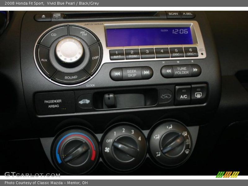 Vivid Blue Pearl / Black/Grey 2008 Honda Fit Sport