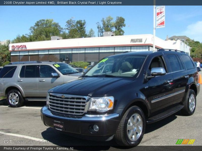 Brilliant Black Crystal Pearl / Light Graystone 2008 Chrysler Aspen Limited 4WD