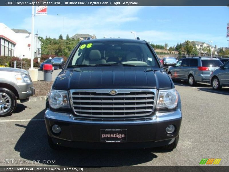 Brilliant Black Crystal Pearl / Light Graystone 2008 Chrysler Aspen Limited 4WD