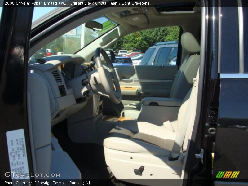 Brilliant Black Crystal Pearl / Light Graystone 2008 Chrysler Aspen Limited 4WD
