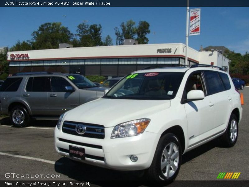 Super White / Taupe 2008 Toyota RAV4 Limited V6 4WD