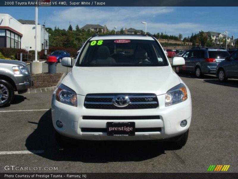 Super White / Taupe 2008 Toyota RAV4 Limited V6 4WD
