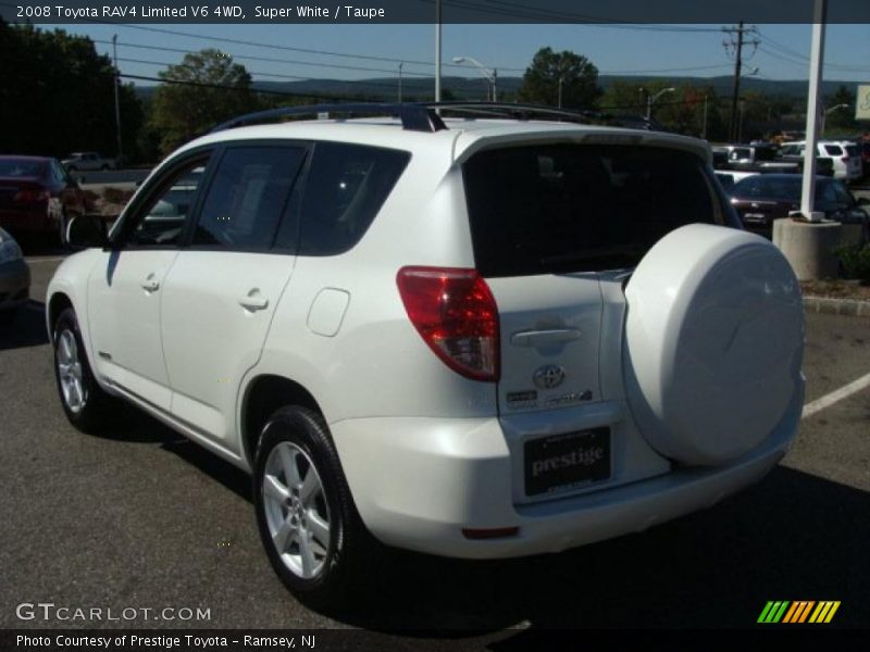 Super White / Taupe 2008 Toyota RAV4 Limited V6 4WD