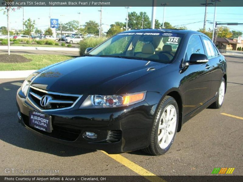 Nighthawk Black Pearl / Parchment 2008 Acura TSX Sedan