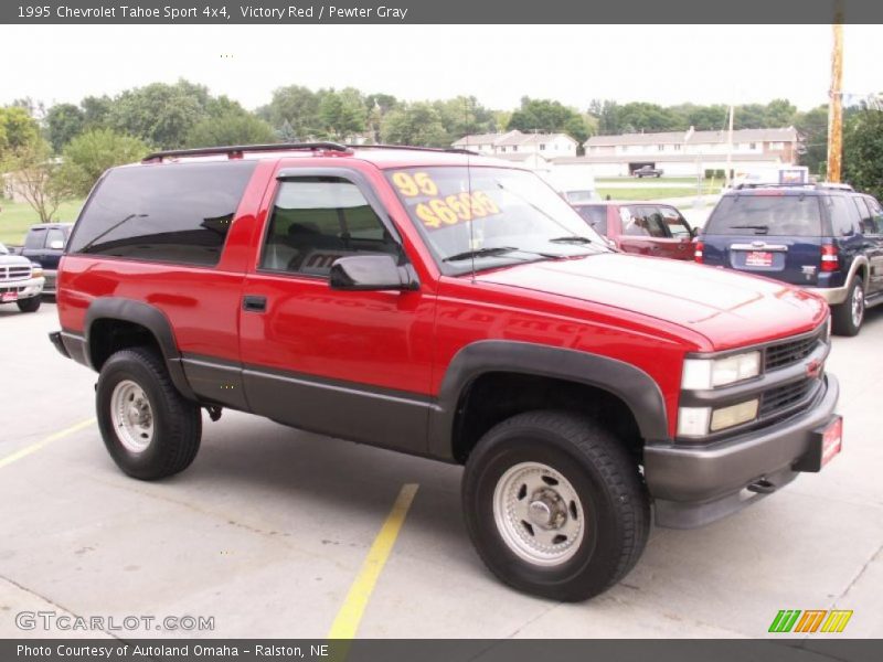 Victory Red / Pewter Gray 1995 Chevrolet Tahoe Sport 4x4