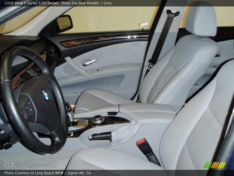 Deep Sea Blue Metallic / Grey 2008 BMW 5 Series 535i Sedan