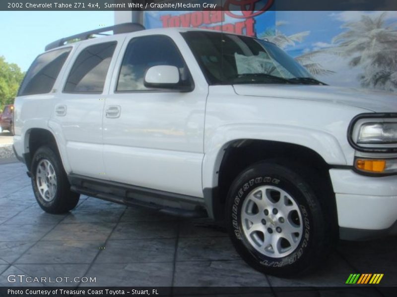Summit White / Graphite/Medium Gray 2002 Chevrolet Tahoe Z71 4x4