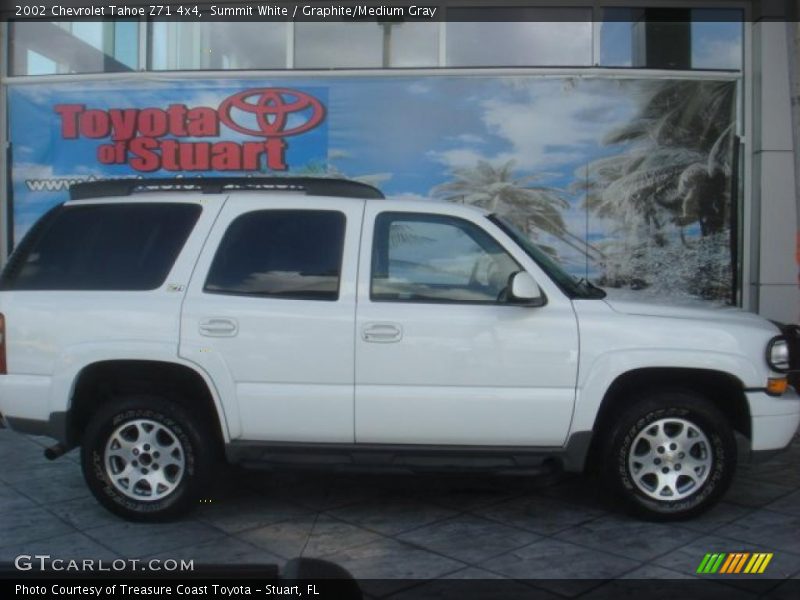 Summit White / Graphite/Medium Gray 2002 Chevrolet Tahoe Z71 4x4