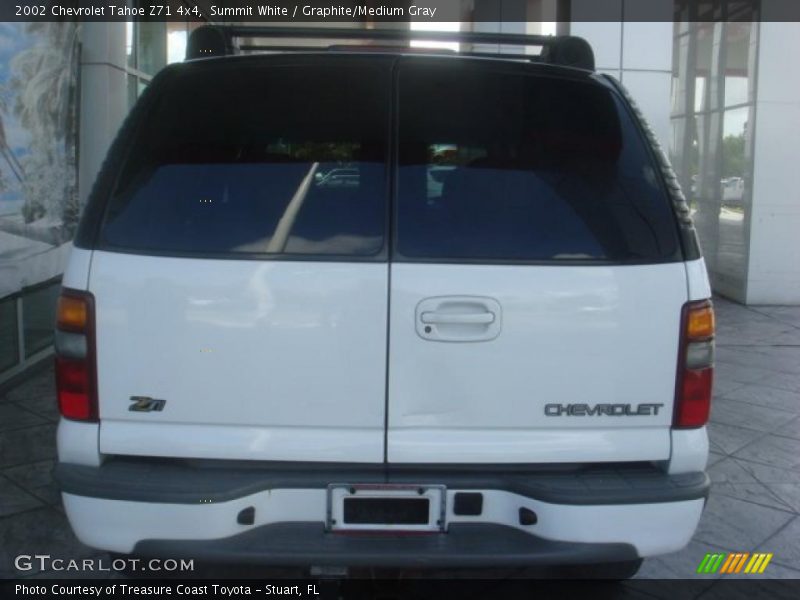Summit White / Graphite/Medium Gray 2002 Chevrolet Tahoe Z71 4x4