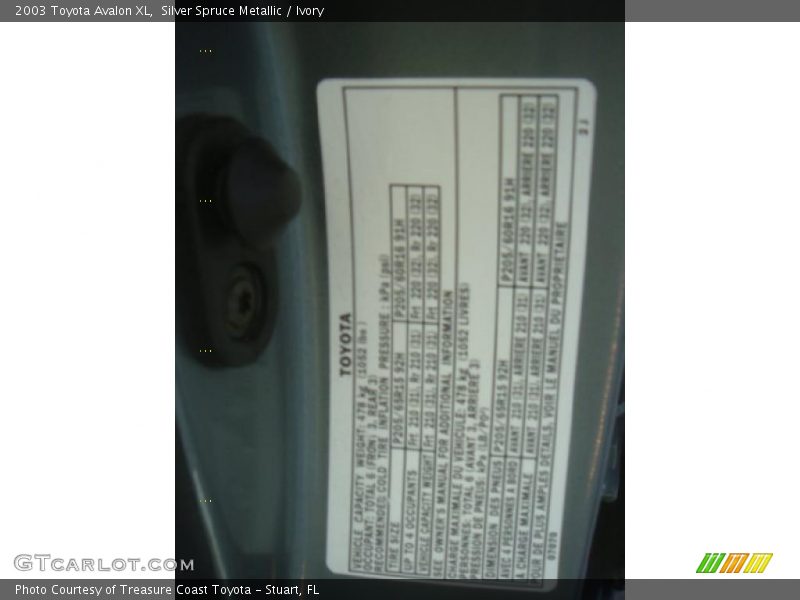 Silver Spruce Metallic / Ivory 2003 Toyota Avalon XL