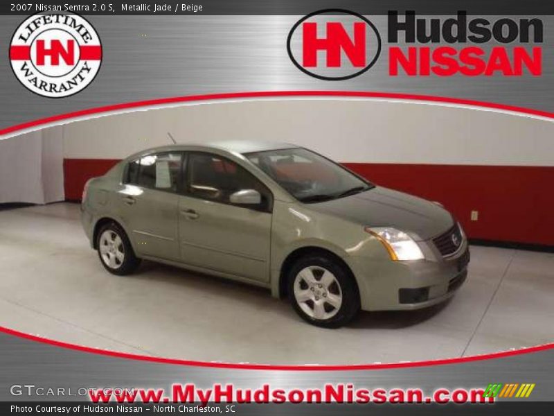 Metallic Jade / Beige 2007 Nissan Sentra 2.0 S