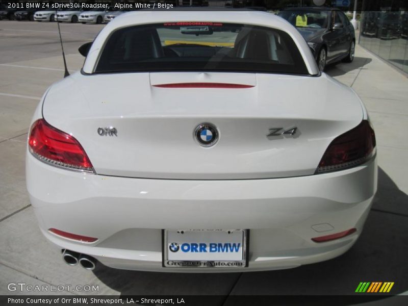 Alpine White / Beige 2011 BMW Z4 sDrive30i Roadster
