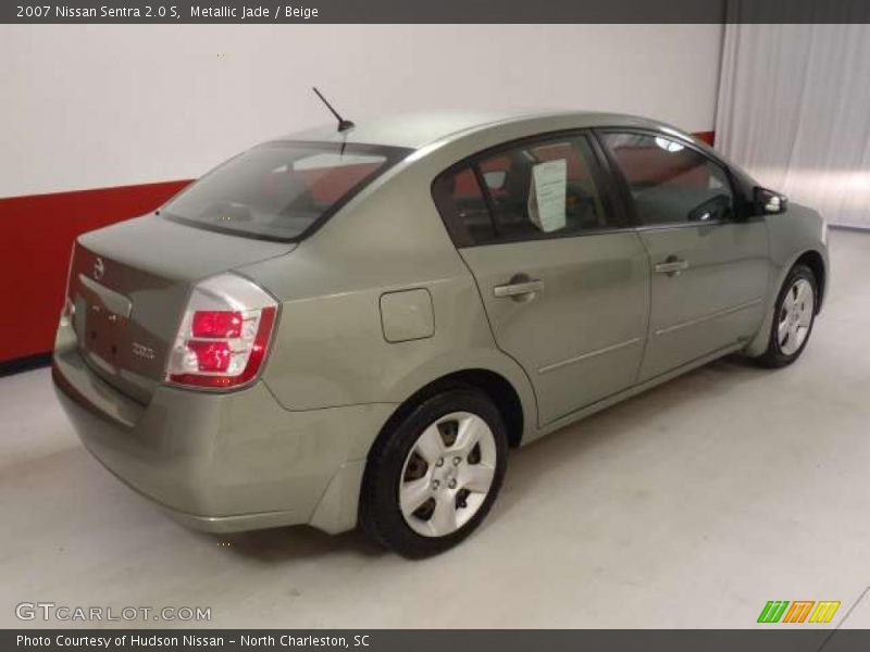 Metallic Jade / Beige 2007 Nissan Sentra 2.0 S