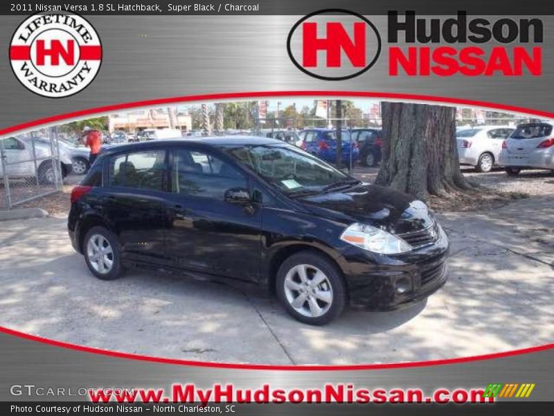 Super Black / Charcoal 2011 Nissan Versa 1.8 SL Hatchback